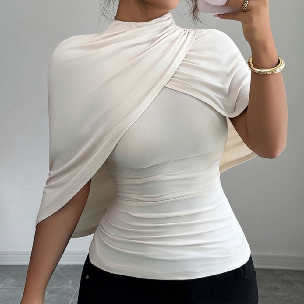 Stylish Apricot Women's Top - Picture 6 of 8